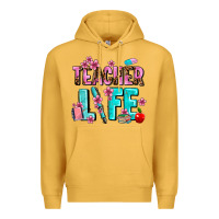 Mustard teacher life Premium Hoodie - AdoDesignShop
