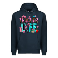 Navy teacher life Premium Hoodie - AdoDesignShop