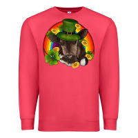 Cardinal st patricks day baby cow shamrock rainbow gold Premium Sweatshirt - RanaPortraitStore