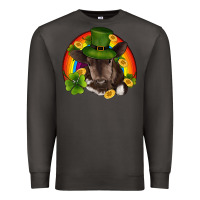 Smoke st patricks day baby cow shamrock rainbow gold Premium Sweatshirt - RanaPortraitStore