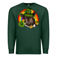Sports Green st patricks day baby cow shamrock rainbow gold Premium Sweatshirt - RanaPortraitStore