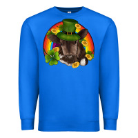 True Royal st patricks day baby cow shamrock rainbow gold Premium Sweatshirt - RanaPortraitStore