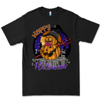 Black Happy Halloween Premium Tee - SublimationCraftShop