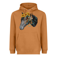 Meerkat black and white western horse Heavyweight Hoodie - RanaPortraitStore