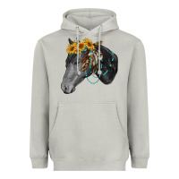Moon Dust black and white western horse Heavyweight Hoodie - RanaPortraitStore
