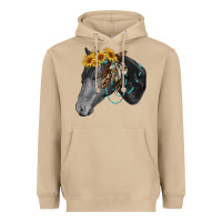 Mushroom black and white western horse Heavyweight Hoodie - RanaPortraitStore