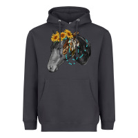 Smoke black and white western horse Heavyweight Hoodie - RanaPortraitStore