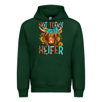 Forest Green not today heifer long haired cow Urban Hoodie - Jasminsmagicworld