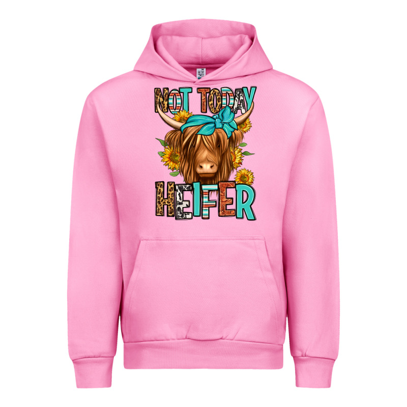 Not Today Heifer Long Haired Cow Urban Hoodie by Jasminsmagicworld | Teevron