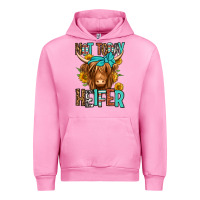 Fuchsia Pink not today heifer long haired cow Urban Hoodie - Jasminsmagicworld