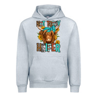 Heather Grey not today heifer long haired cow Urban Hoodie - Jasminsmagicworld