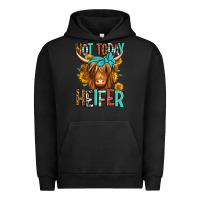 Pigment Black not today heifer long haired cow Urban Hoodie - Jasminsmagicworld