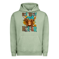 Pigment Oil Green not today heifer long haired cow Urban Hoodie - Jasminsmagicworld