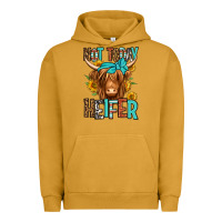 Pigment Peanut Butter not today heifer long haired cow Urban Hoodie - Jasminsmagicworld