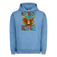 Pigment Pebble Blue not today heifer long haired cow Urban Hoodie - Jasminsmagicworld