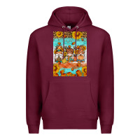 Burgundy Fall gnomes Premium Hoodie - Artiststas