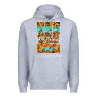 Heather Grey Fall gnomes Premium Hoodie - Artiststas
