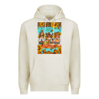 Oatmeal Heather Fall gnomes Premium Hoodie - Artiststas