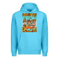 Ocean Blue Fall gnomes Premium Hoodie - Artiststas