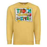 Antique Gold teach love inspire Premium Sweatshirt - texasbilliewilder