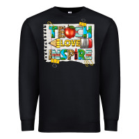 Black teach love inspire Premium Sweatshirt - texasbilliewilder