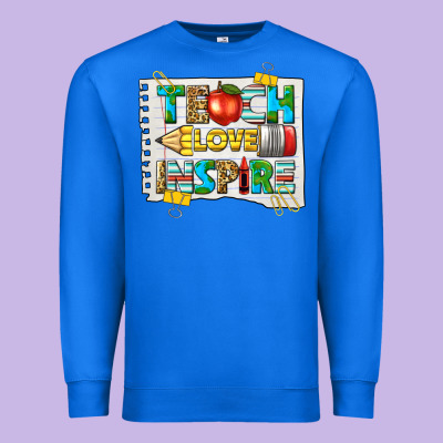 Teach Love Inspire Premium Sweatshirt Designed By Texasbilliewilder