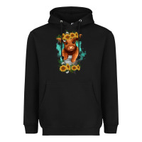 Black baby cow in a bucket Heavyweight Hoodie - RanaPortraitStore
