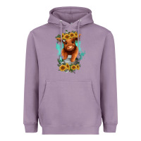 Lavender baby cow in a bucket Heavyweight Hoodie - RanaPortraitStore