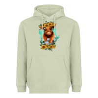 Matcha baby cow in a bucket Heavyweight Hoodie - RanaPortraitStore
