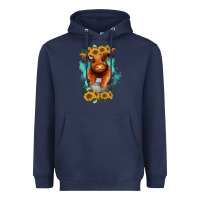 Navy baby cow in a bucket Heavyweight Hoodie - RanaPortraitStore