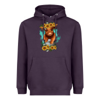 Plum baby cow in a bucket Heavyweight Hoodie - RanaPortraitStore