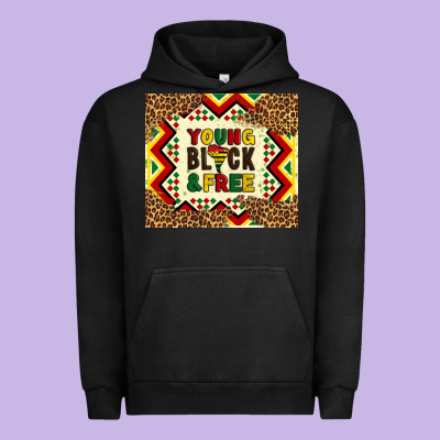 Young Black And Free Urban Hoodie Designed By Artiststas