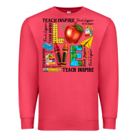 Cardinal teach love inspire teacher Premium Sweatshirt - texasbilliewilder