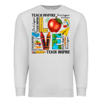 Dove Grey teach love inspire teacher Premium Sweatshirt - texasbilliewilder