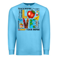 Ocean Blue teach love inspire teacher Premium Sweatshirt - texasbilliewilder