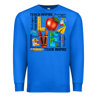 True Royal teach love inspire teacher Premium Sweatshirt - texasbilliewilder
