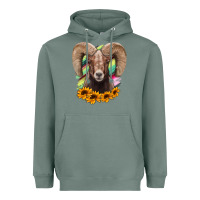 Sage bighorn sheep Heavyweight Hoodie - RanaPortraitStore