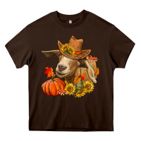 Chocolate Brown fall goat Heavy Core Tee - LillyAllenDesigns