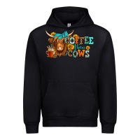 Black coffee then cows longhaired cow Urban Hoodie - Jasminsmagicworld
