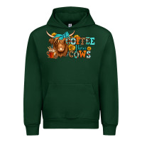 Forest Green coffee then cows longhaired cow Urban Hoodie - Jasminsmagicworld