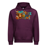 Mauve Wine coffee then cows longhaired cow Urban Hoodie - Jasminsmagicworld