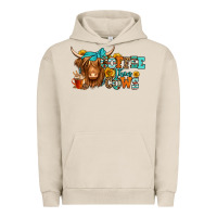 Pigment French Oak coffee then cows longhaired cow Urban Hoodie - Jasminsmagicworld