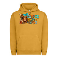 Pigment Peanut Butter coffee then cows longhaired cow Urban Hoodie - Jasminsmagicworld