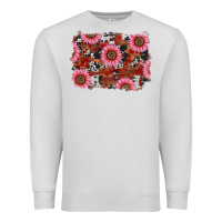 Dove Grey valentine's day sunflowers leopard cowhide background Premium Sweatshirt - RanaPortraitStore