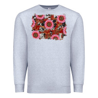 Valentine's Day Sunflowers Leopard Cowhide Background Premium Sweatshirt | Teevron