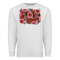 Oatmeal Heather valentine's day sunflowers leopard cowhide background Premium Sweatshirt - RanaPortraitStore