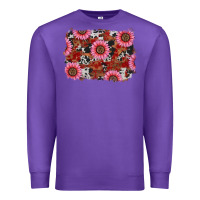 Purple valentine's day sunflowers leopard cowhide background Premium Sweatshirt - RanaPortraitStore