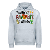 Heather Grey santa's favorite bartender Urban Hoodie - AdoDesignShop