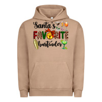 Pigment Burro santa's favorite bartender Urban Hoodie - AdoDesignShop