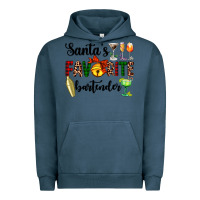 Pigment Midnight Navy santa's favorite bartender Urban Hoodie - AdoDesignShop